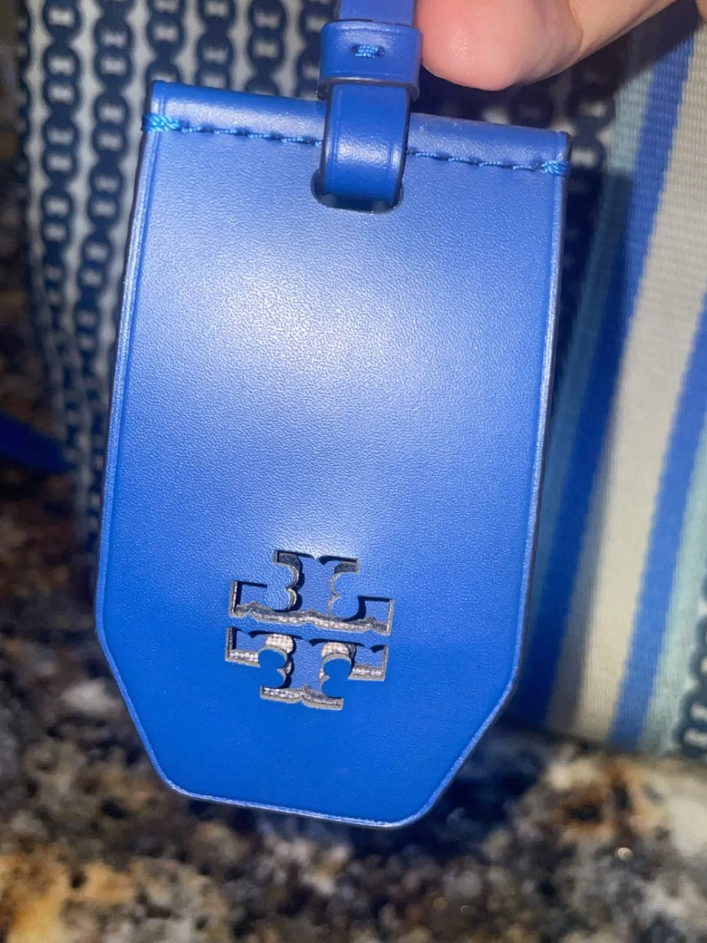 TORY BURCH blue large tote
